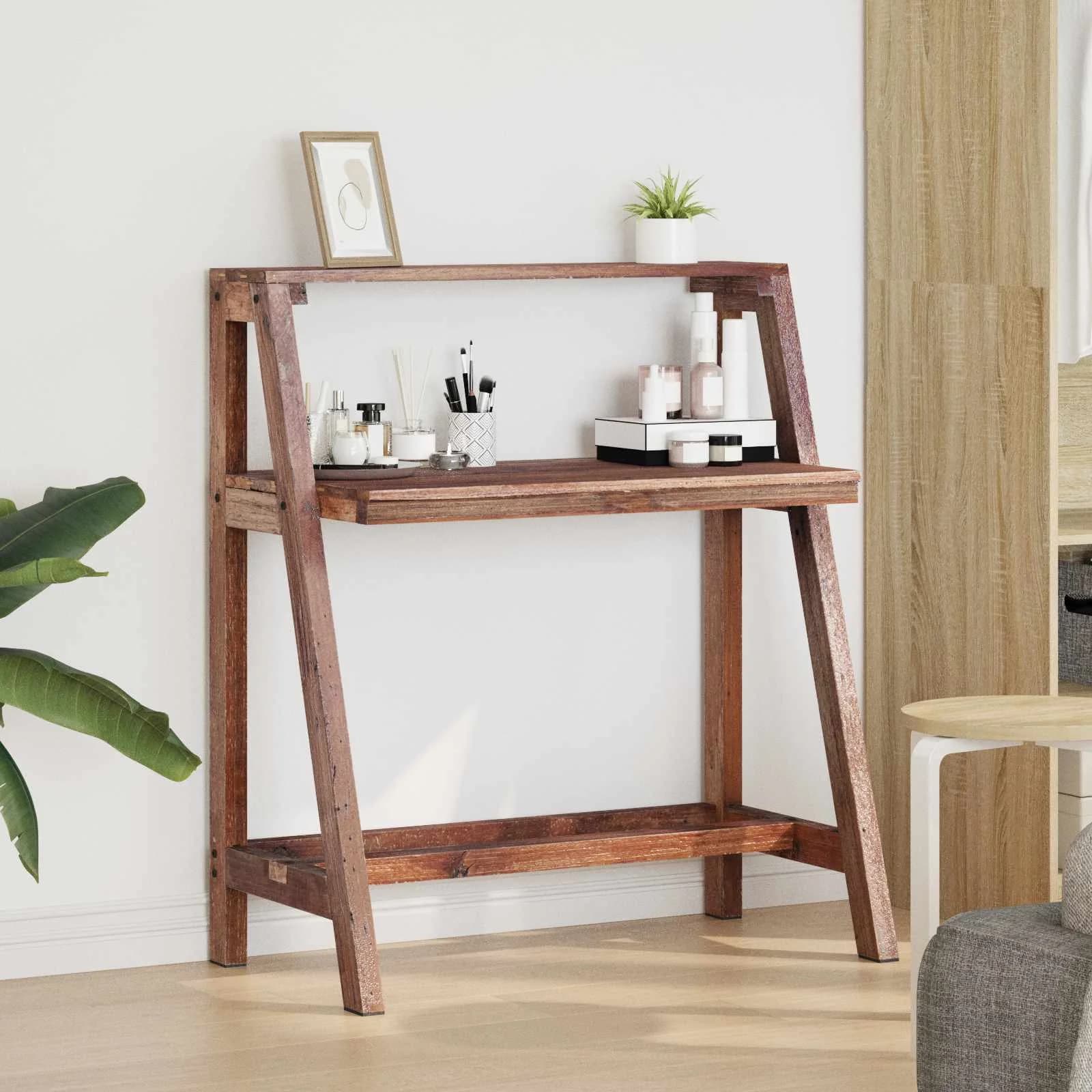 Miza Rjava 90 x 50 x 103 cm Trdna obnovljena les - slika 3