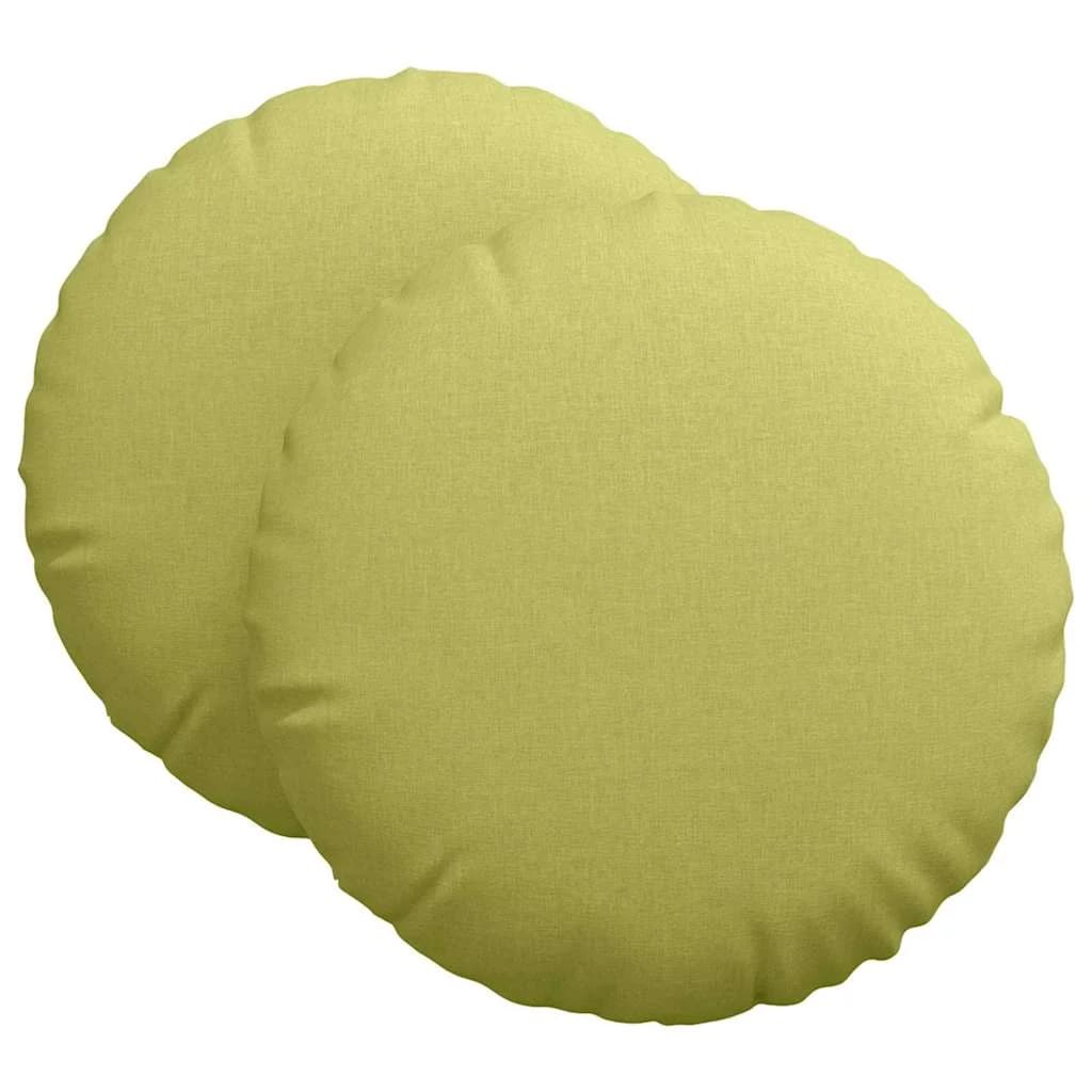 Sedežne blazine 2 kos blago Svetlo zelena Ø80 x 29 cm - slika 2