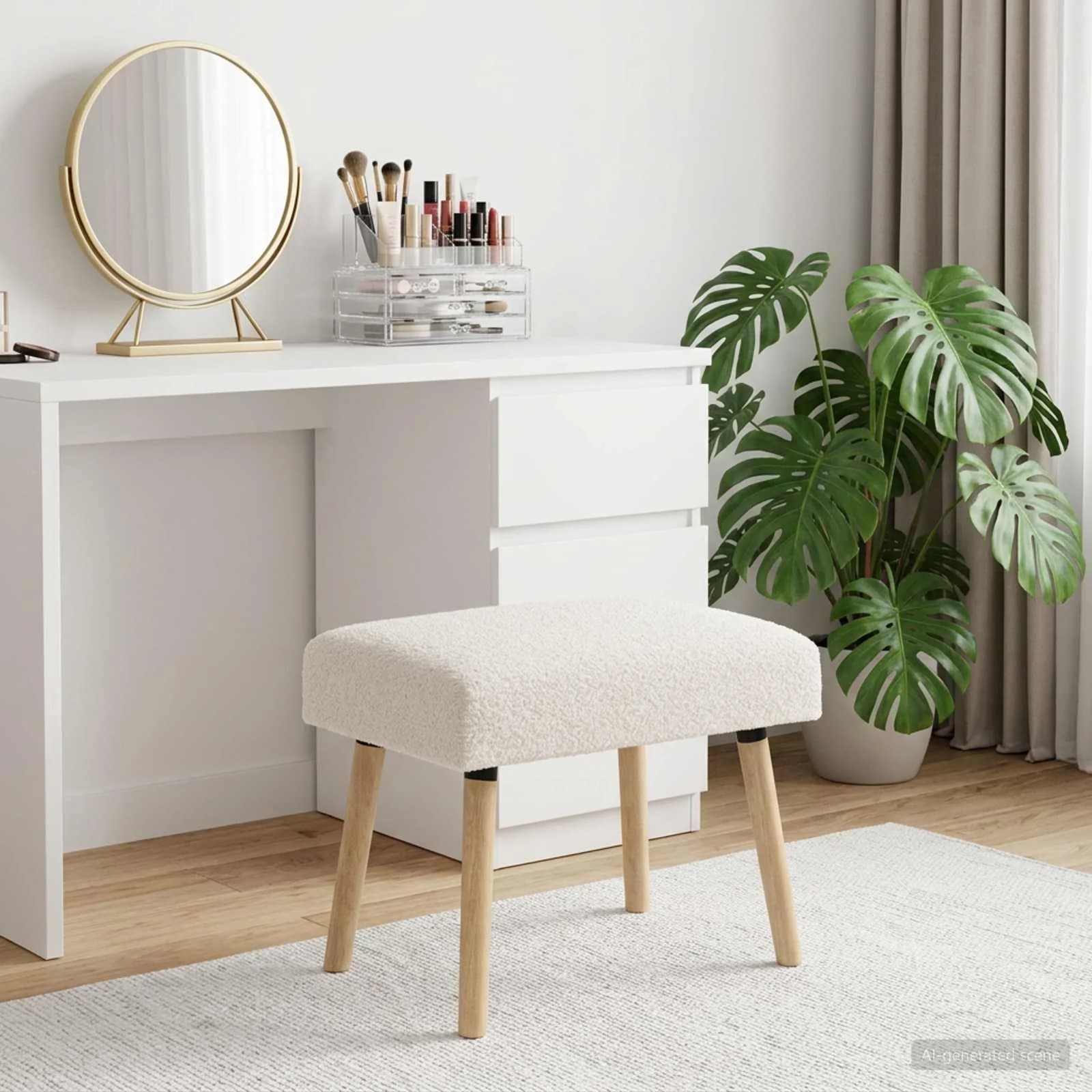 klop Enobarvno Krem 60 x 40 x 45 cm Bouclé