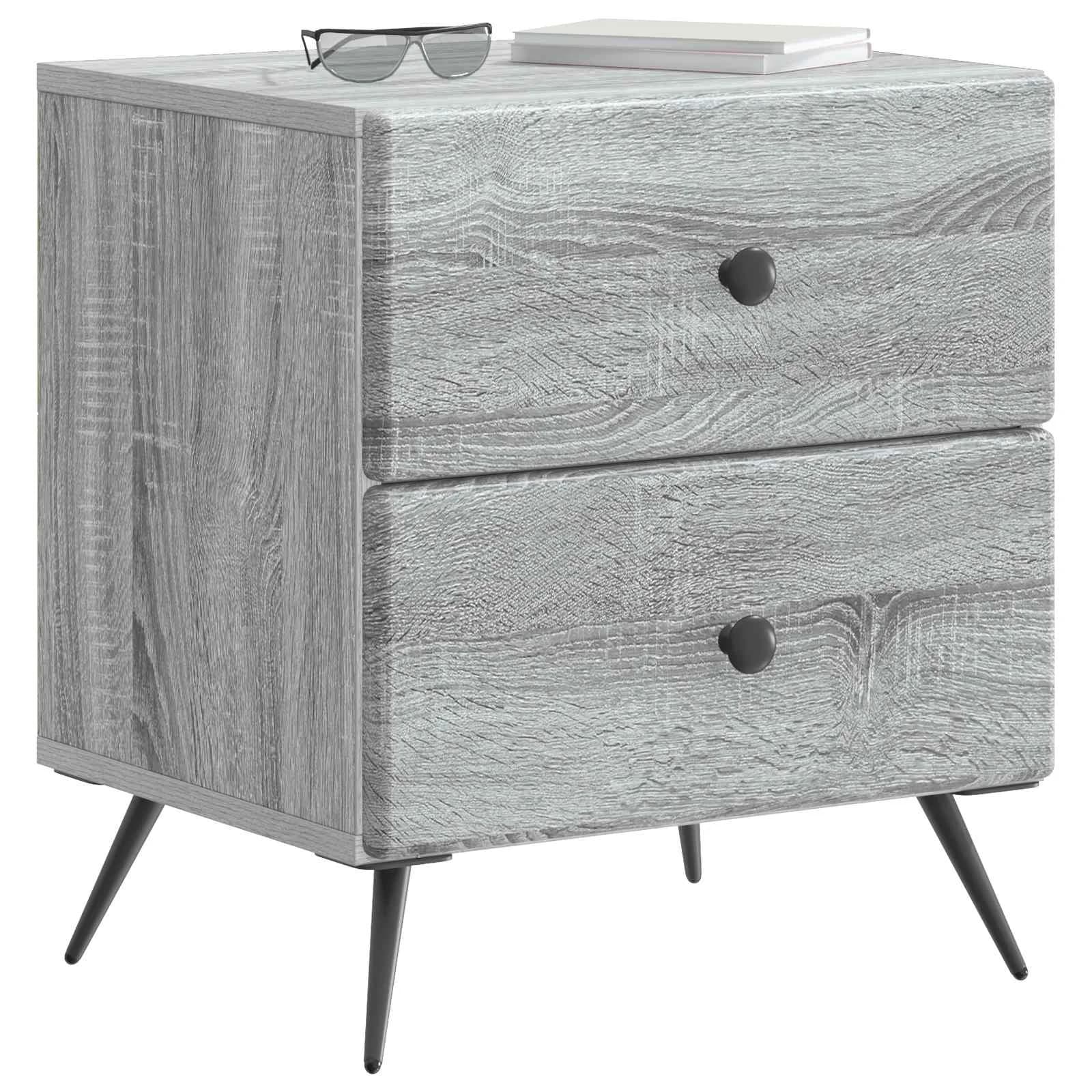 Nočna omarica 2 kos Siva Sonoma 43 x 34,5 x 47,5 cm - slika 3