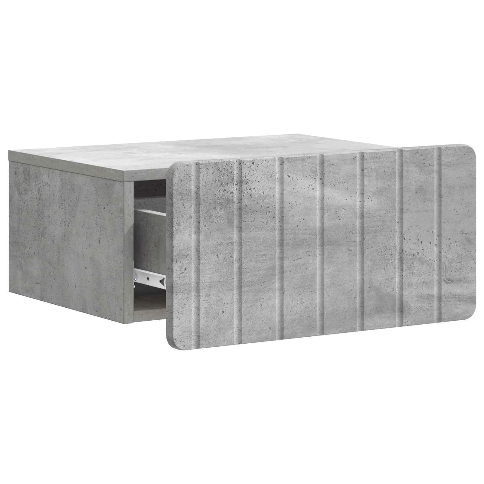 Stenski nočni omarici 2 kos Betonsko siva 49 x 34,5 x 24 cm - slika 6