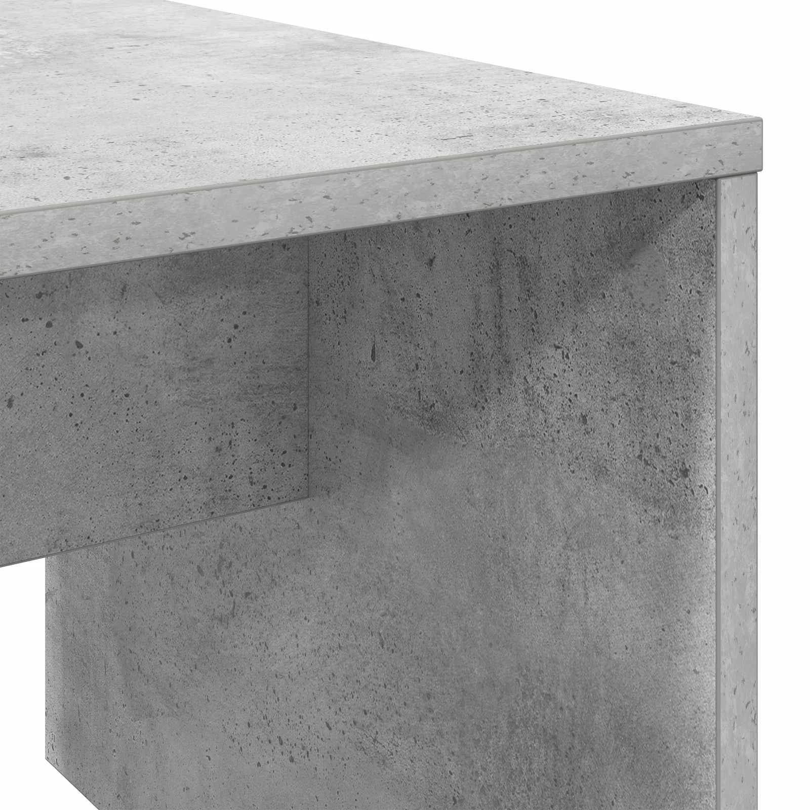 Klubska miza Betonsko siva 90 x 45 x 35 cm Inženirski les - slika 8