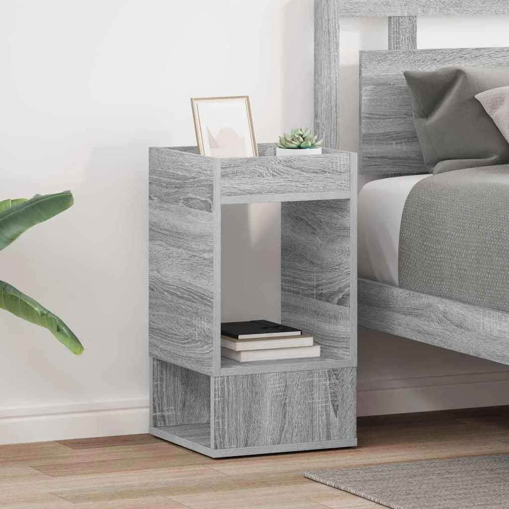 Stranska miza 2 kos Siva Sonoma 30 x 30 x 56 cm Inženirski les
