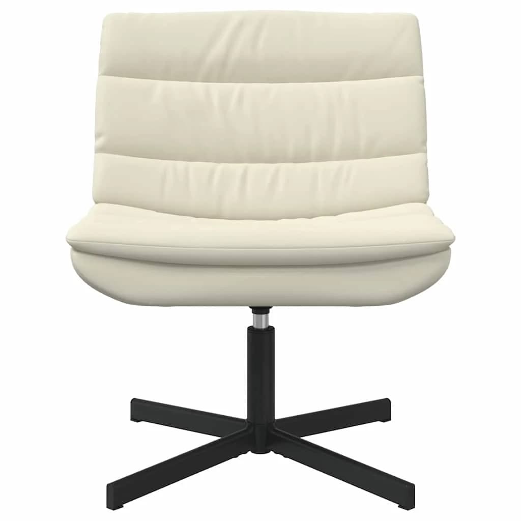 Vrtljiv stol krema 63 x 75 x 76 cm Umetno usnje - slika 4
