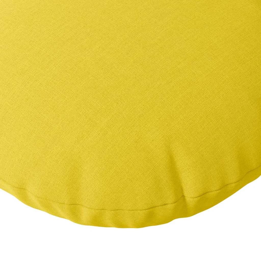 Sedežne blazine 2 kos blago Svetlo rumena Ø80 x 29 cm - slika 7