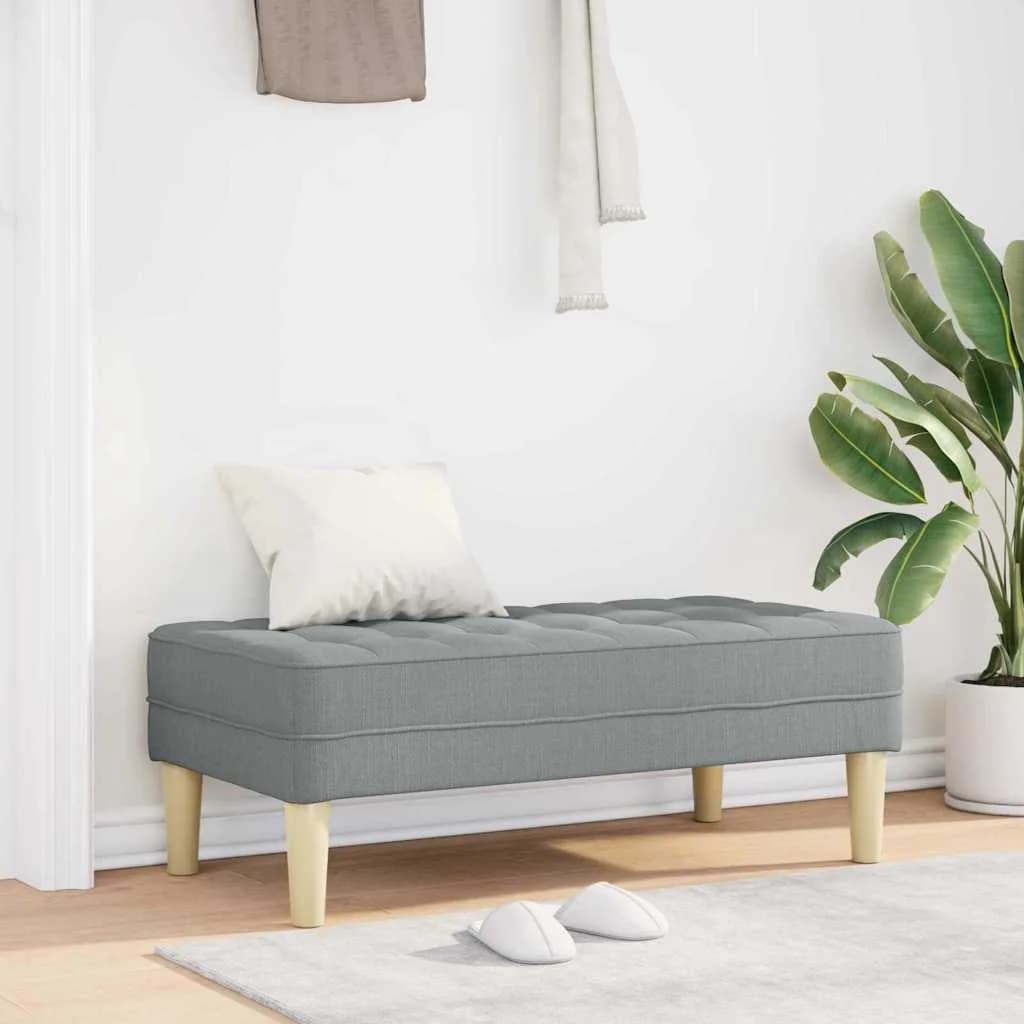 klop z blazino Svetlo siva 113 x 57 x 39 cm blago