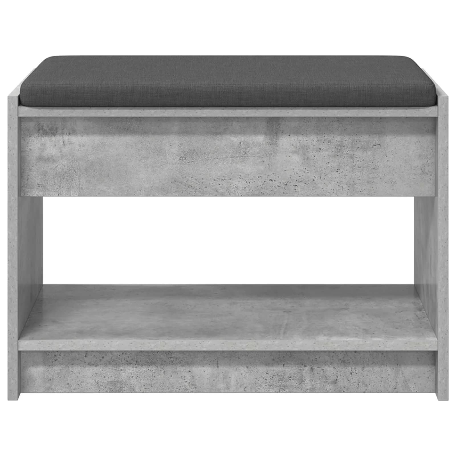 Haldna klop Beton Siva 63 x 38 x 45 cm Oblikovan Les in Tkanina - slika 5