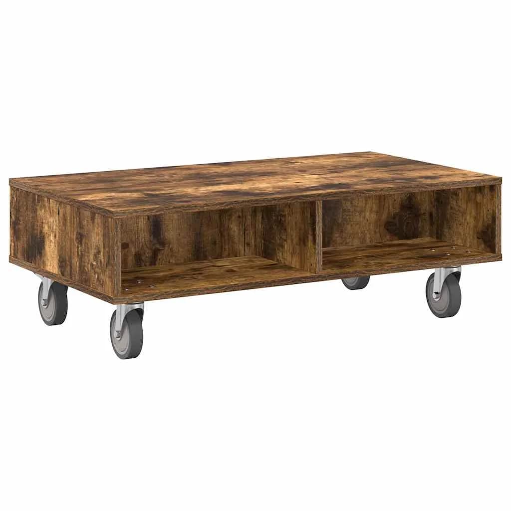 Stranska miza s kolesi Dimljeni oreh 90 x 50 x 30 cm - slika 7