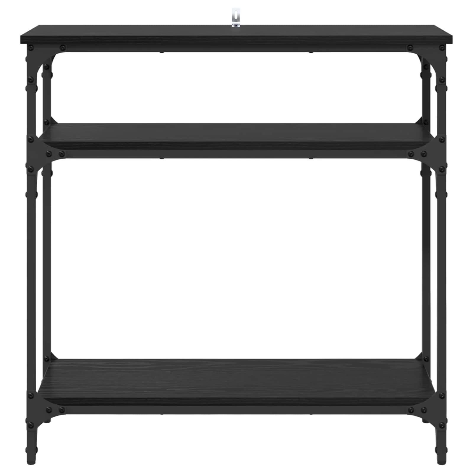 Konzolna miza Črna Orehovina 75 x 29 x 75 cm Inženirski les - slika 5