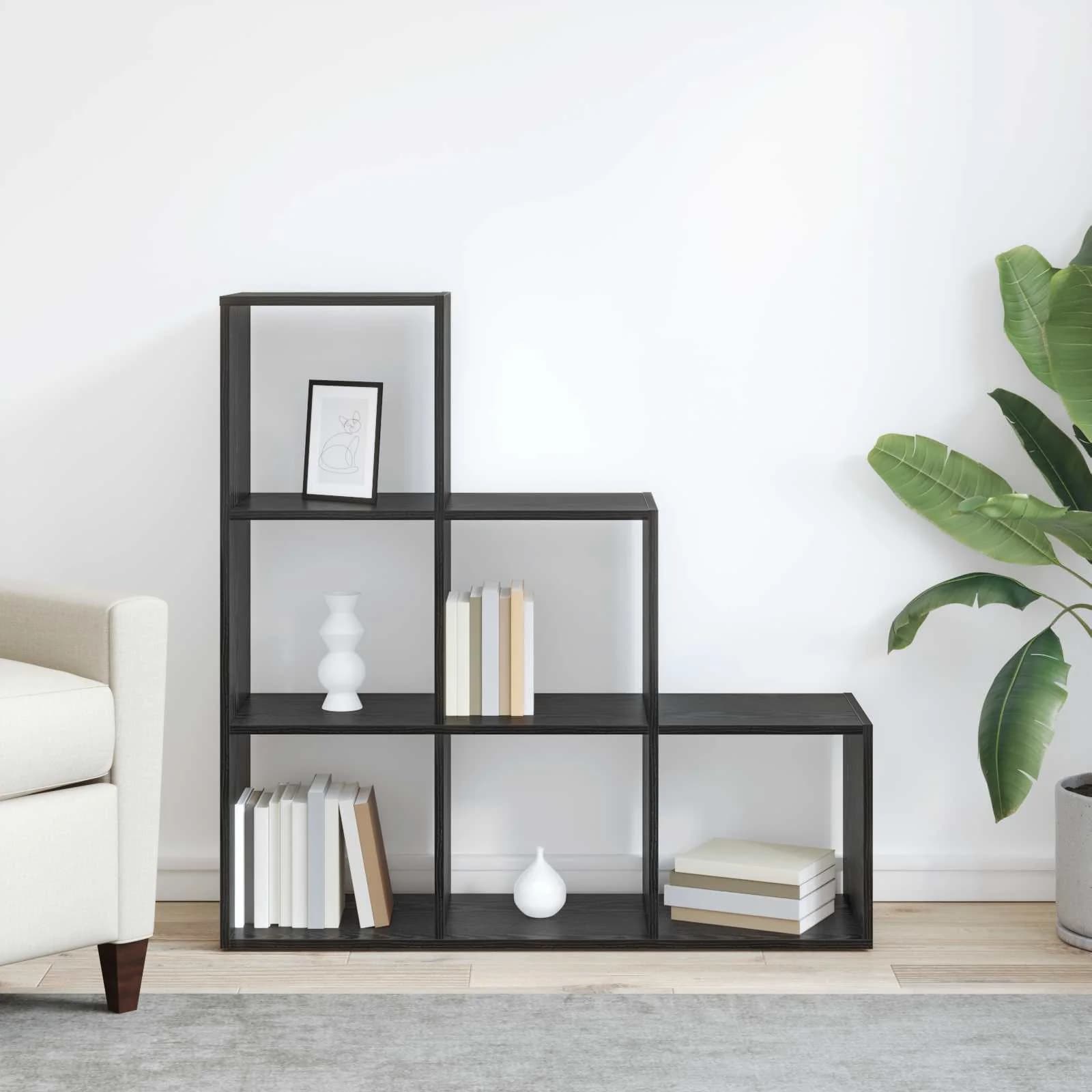 Pregrado knjižnica 6 nivojev 99 x 29 x 99 cm Inženirski les - slika 4