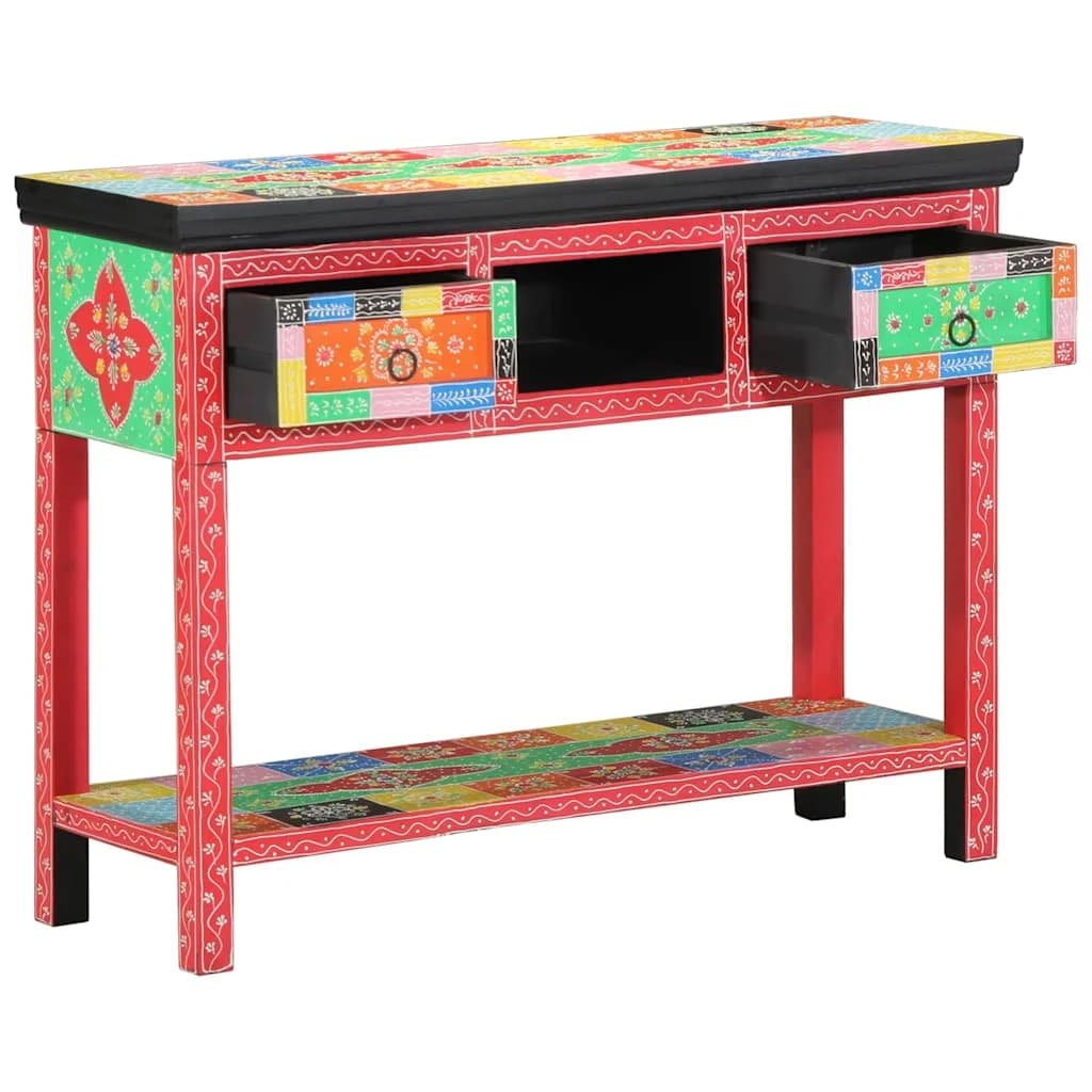 Konzolna miza s predalom večbarvno 100 x 30 x 77 cm