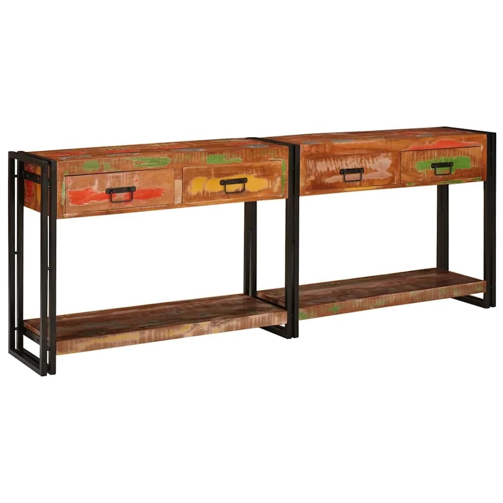 Konzolne mizice 2 kos večbarvno 200 x 33 x 75 cm