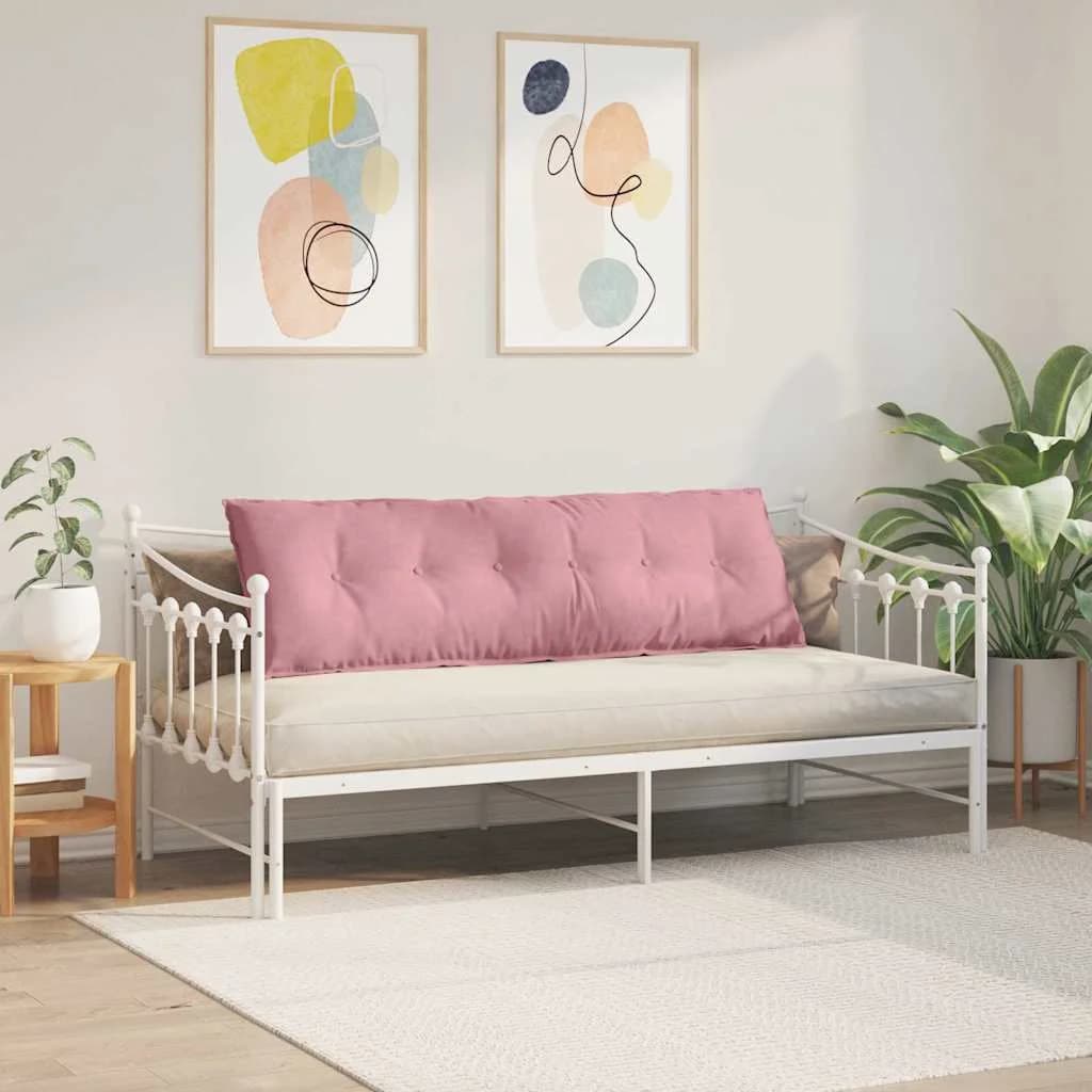 Poglavni vzglavnik Roza 160 x 50 cm Žametna tkanina - slika 4