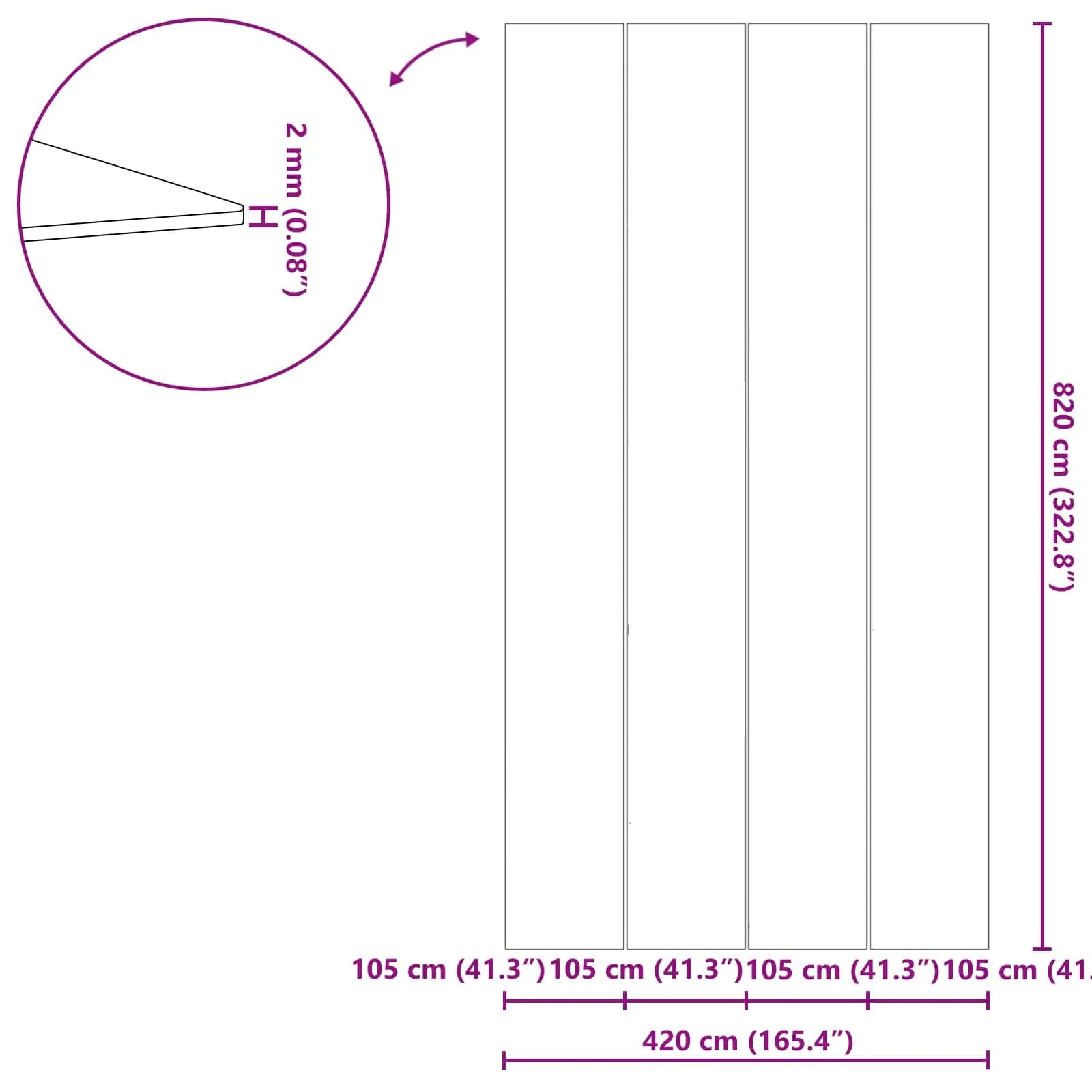 Podloga za bazen Črna 820 x 420 x 0,1 cm Netrdno blago - slika 10
