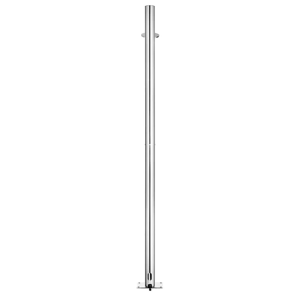 Vrtni tuš z rjavim podstavkom 220 cm nerjaveče jeklo - slika 6