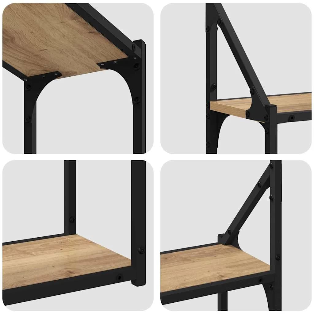 Stenska polica Montaža za steno artisan hrast 60 x 21 x 51 cm - slika 8