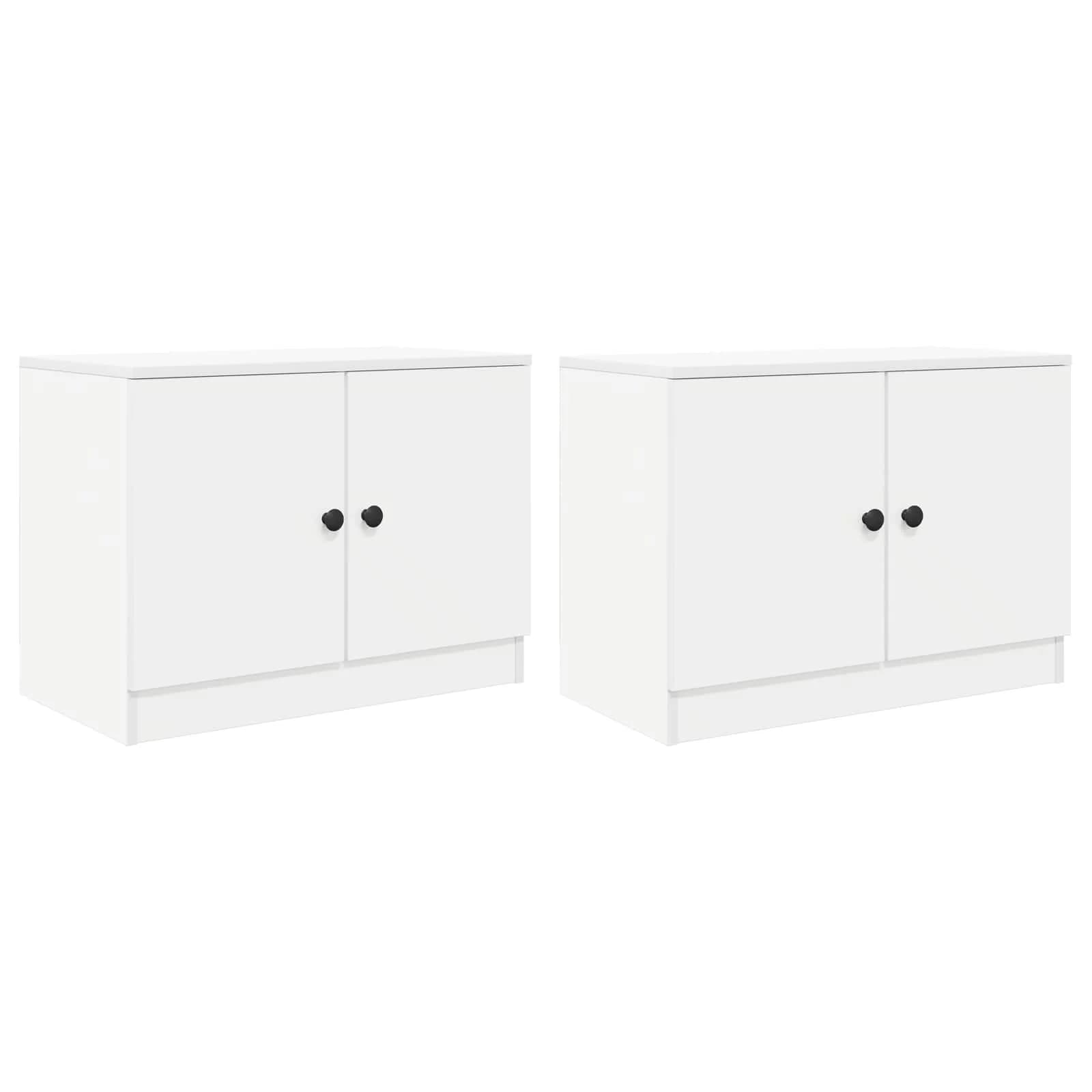 Shranjevalna omara za loft posteljo 2 kos Bela 66 x 35 x 48 cm - slika 4