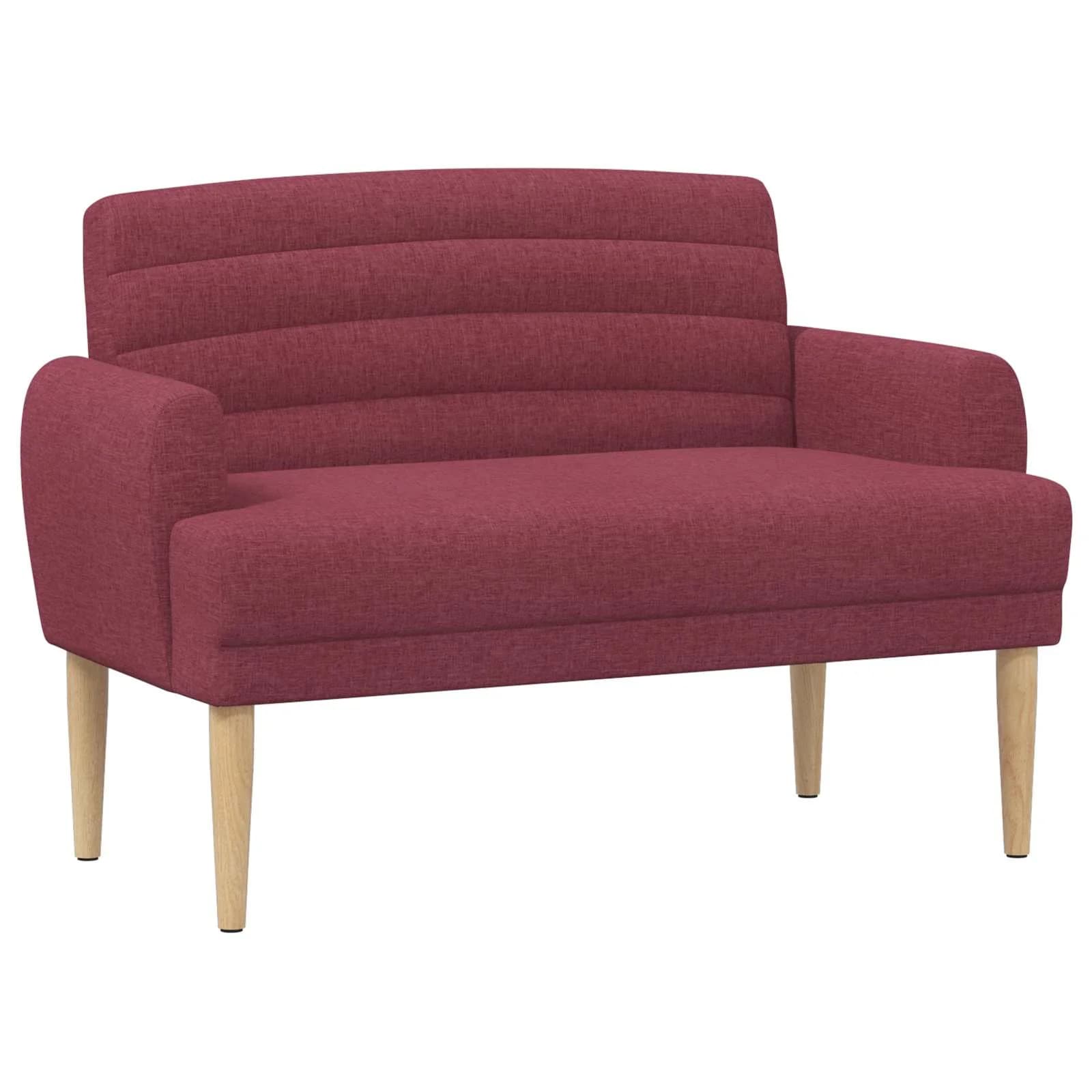 Dvojnica s gumbi Vinorodna rdeča 116 x 67 x 80 cm Blago - slika 2