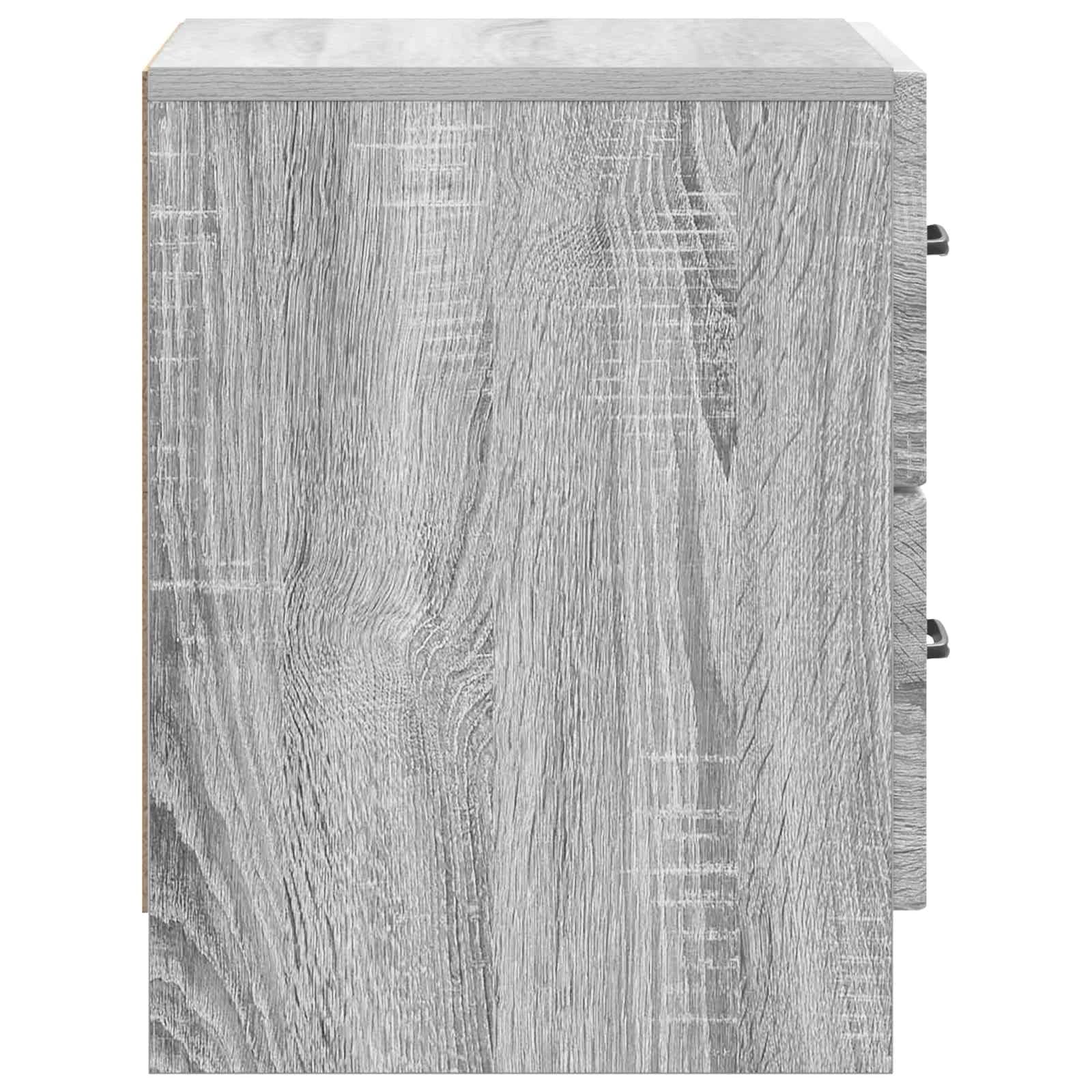 Nočna omarica 2 kos Siva Sonoma 43 x 34,5 x 44,5 cm - slika 8