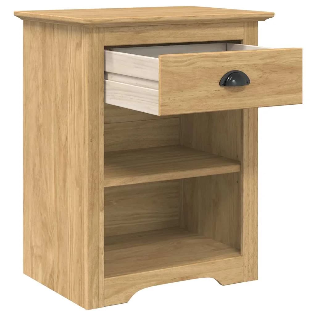 Nočna omarica BODO Medeno rjava 53 x 38,5 x 67 cm - slika 3