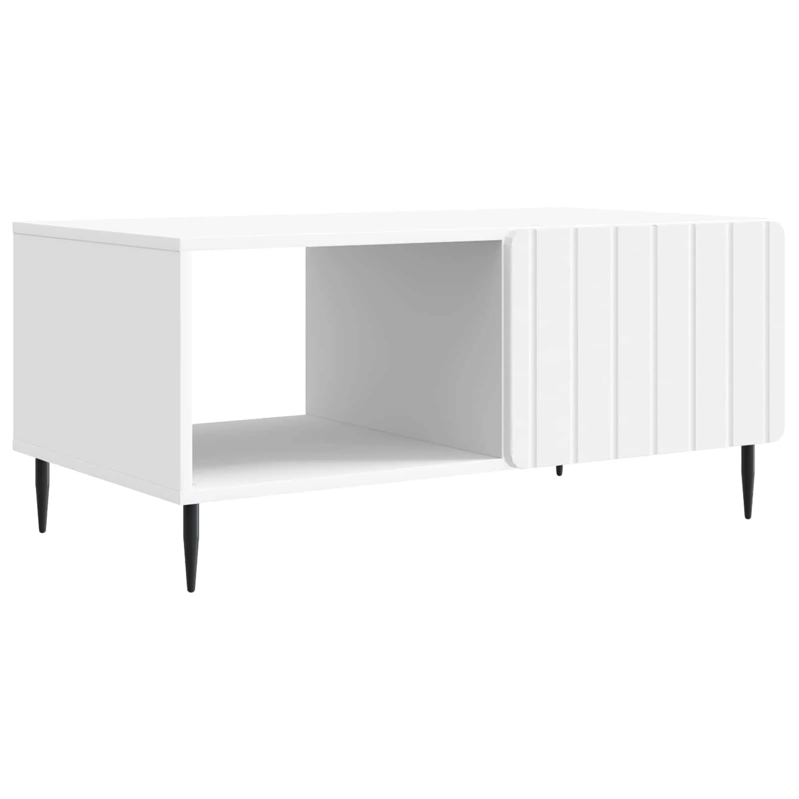 Klubska miza Bela 90 x 50 x 40 cm Inženirski les - slika 2
