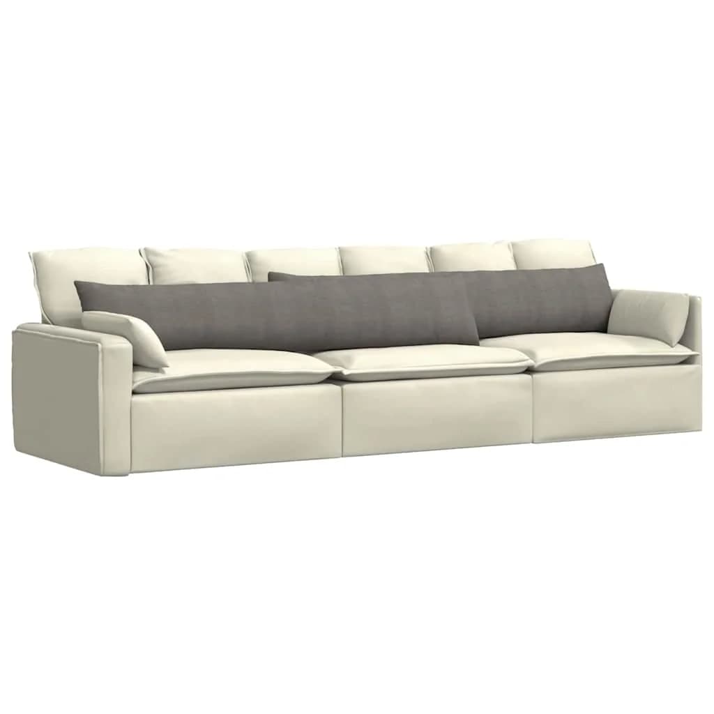 Blazine za kavč 2 pcs Svetlo siva 200 x 40 cm Žametna tkanina - slika 3