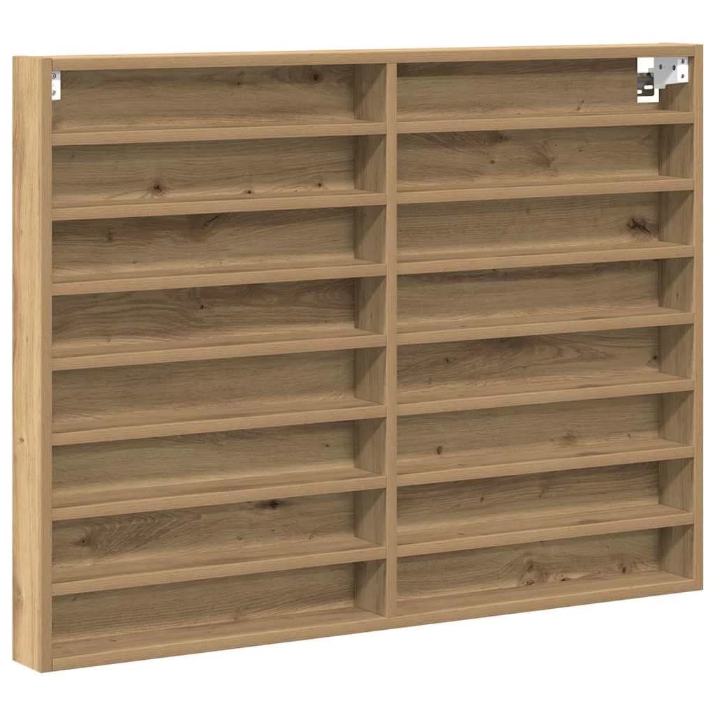 Razstavna omara Montaža za steno Umetni hrast 100 x 8,5 x 75 cm - slika 2