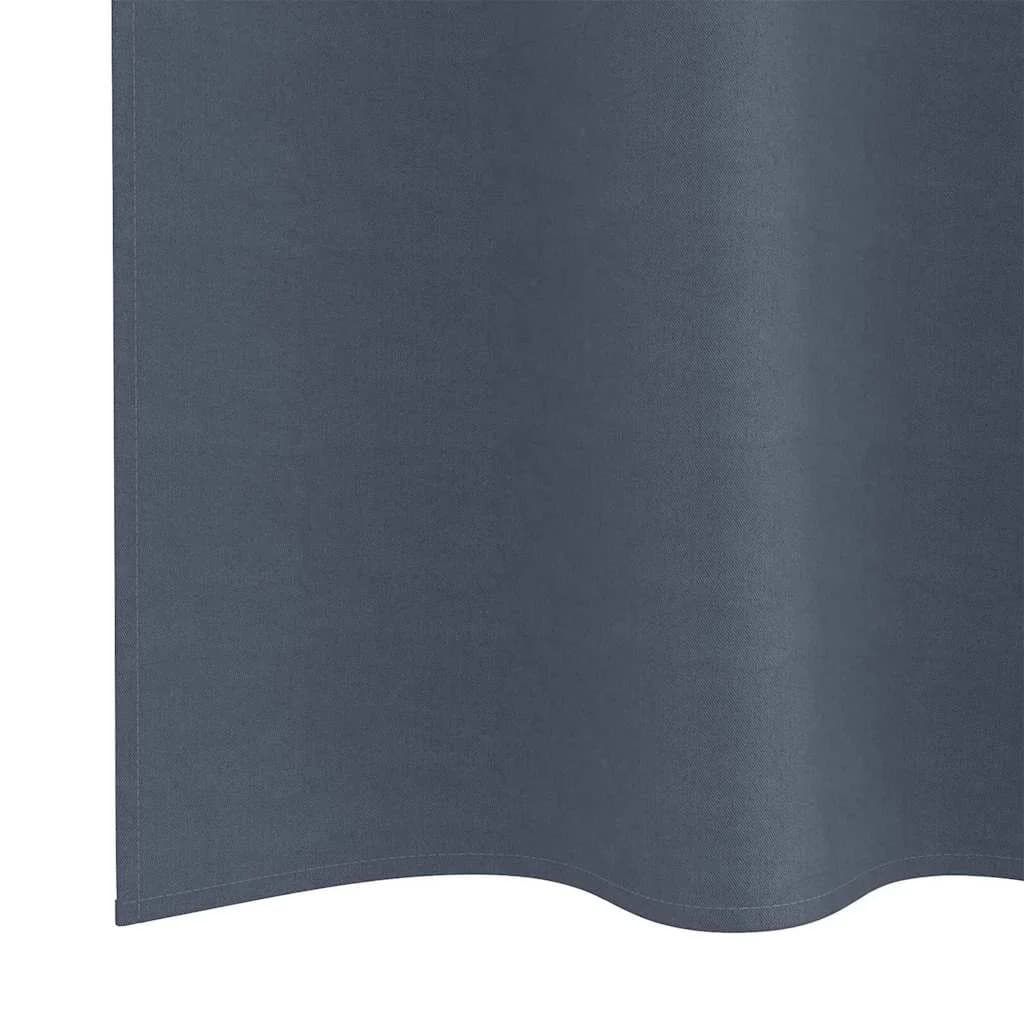 Zavese za zatemnitev z obroči 2 kos Antracit 175 x 140 cm - slika 6