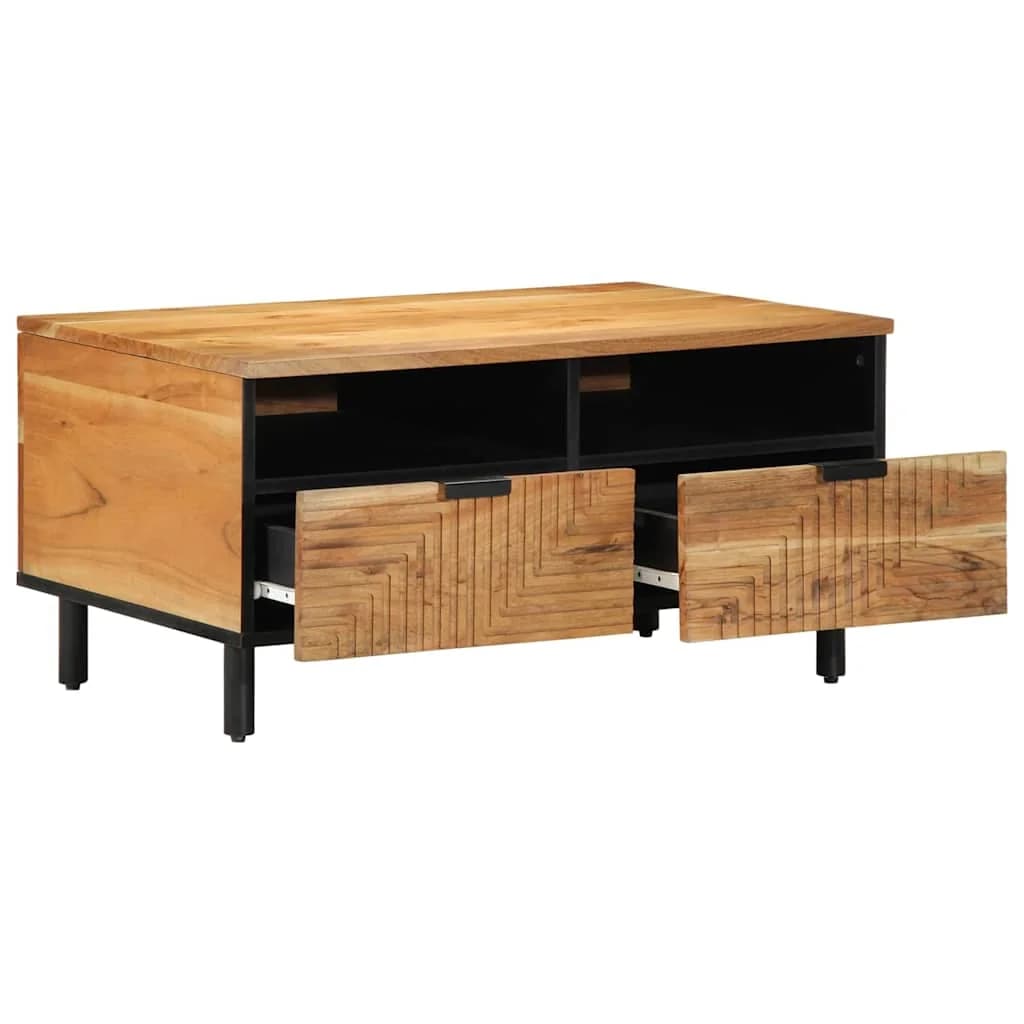 Klubska miza Rjava 80 x 54 x 40 cm Masiven les akacije