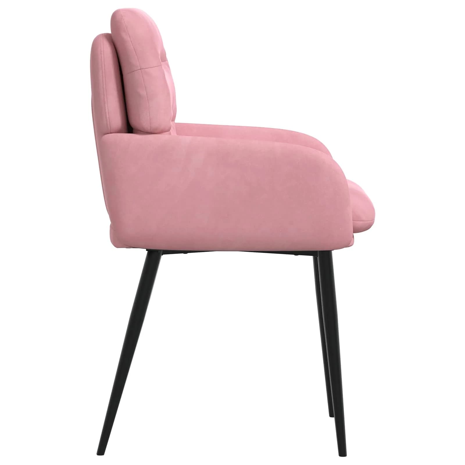 Jedilni stoli 2 kos Žamet Roza 59 x 59,5 x 90 cm - slika 4