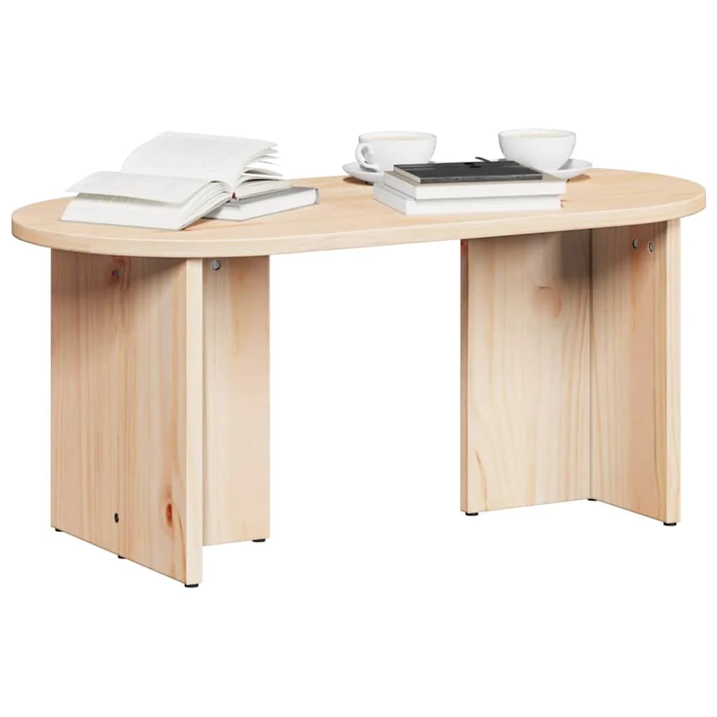 Klubska miza Naravna 80 x 39,5 x 35 cm Trden borov les - slika 3