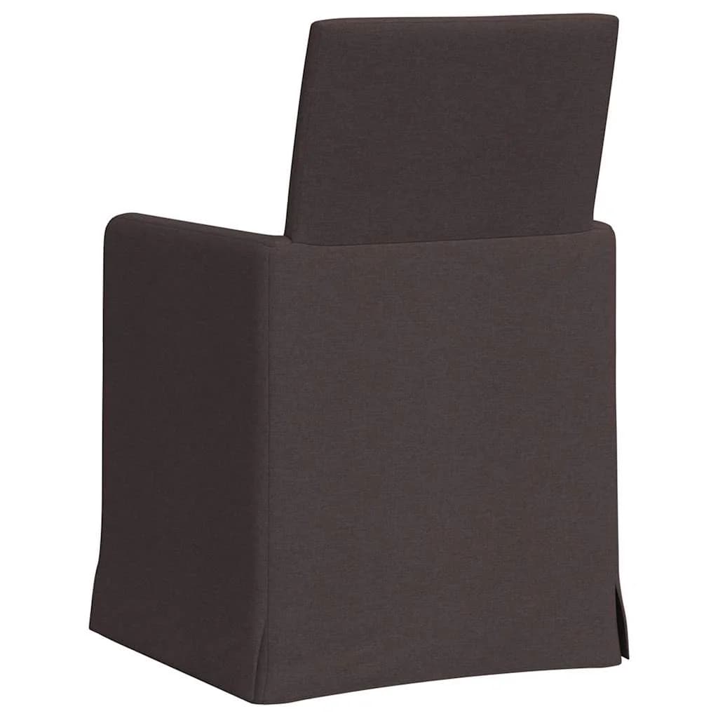 Jedilni stoli 2 kos blago Temno rjava 57 x 67 x 95 cm - slika 6