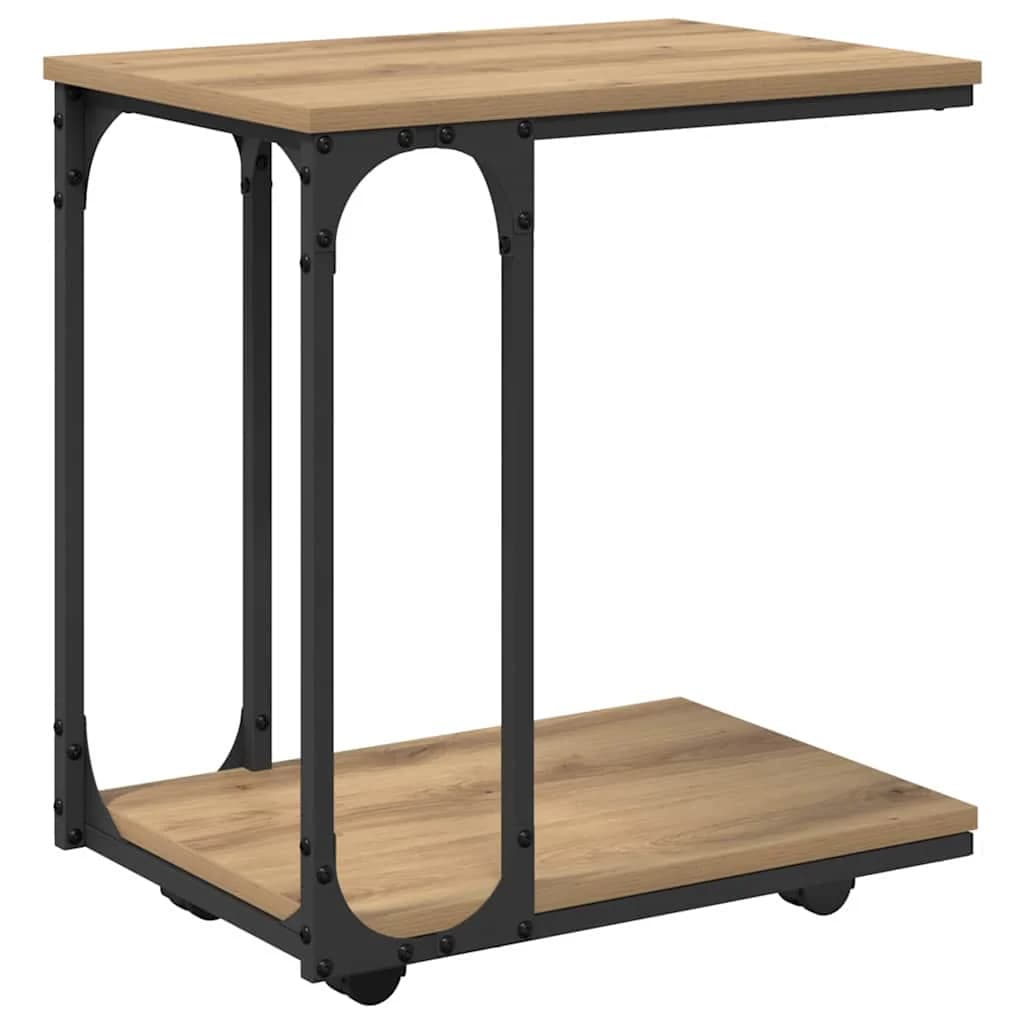 Stranska miza Umetni hrast 50 x 35 x 55.5 cm Inženirski les - slika 2