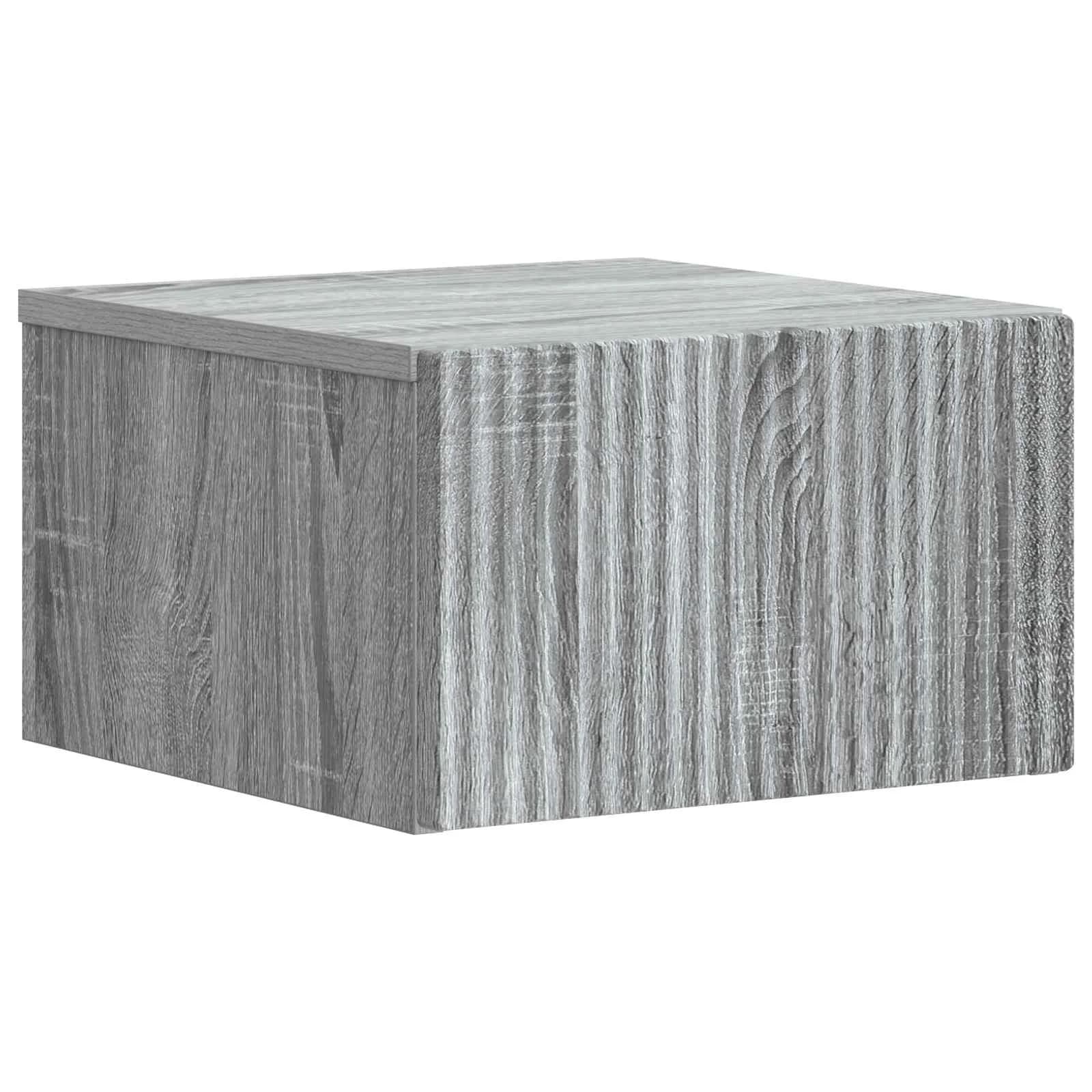 Stenski nočni omarici s predalom Siva Sonoma 33 x 34,5 x 20 cm - slika 2