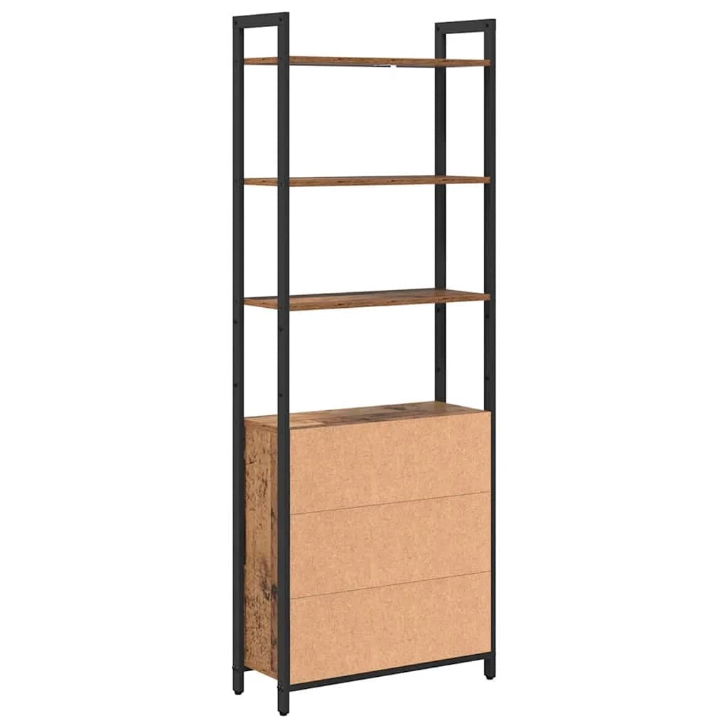 Knjigovni omar 6 nivojev 60 x 24 x 161 cm Inženirski les - slika 8
