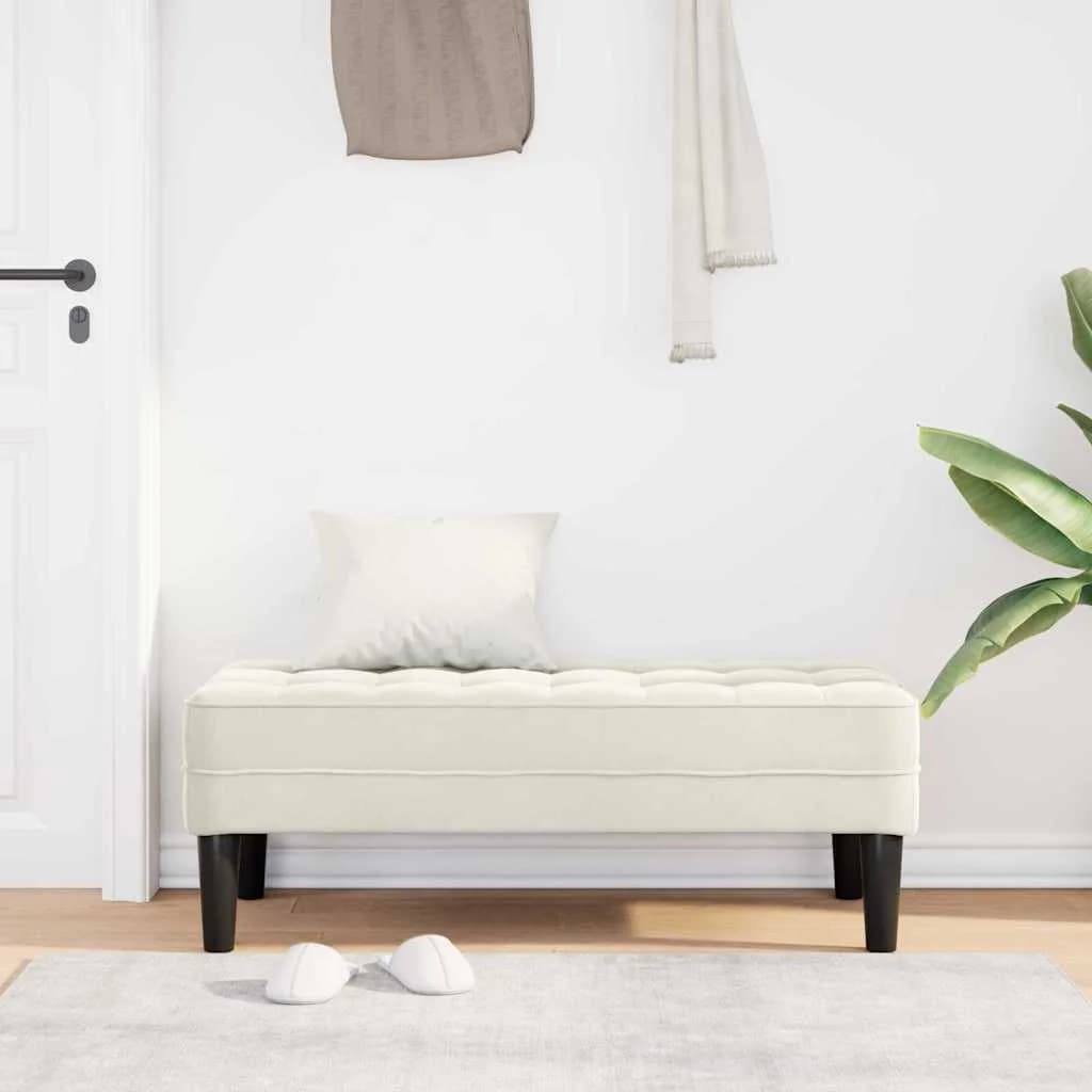 klop z blazino krema 113 x 57 x 39 cm Žamet - slika 3