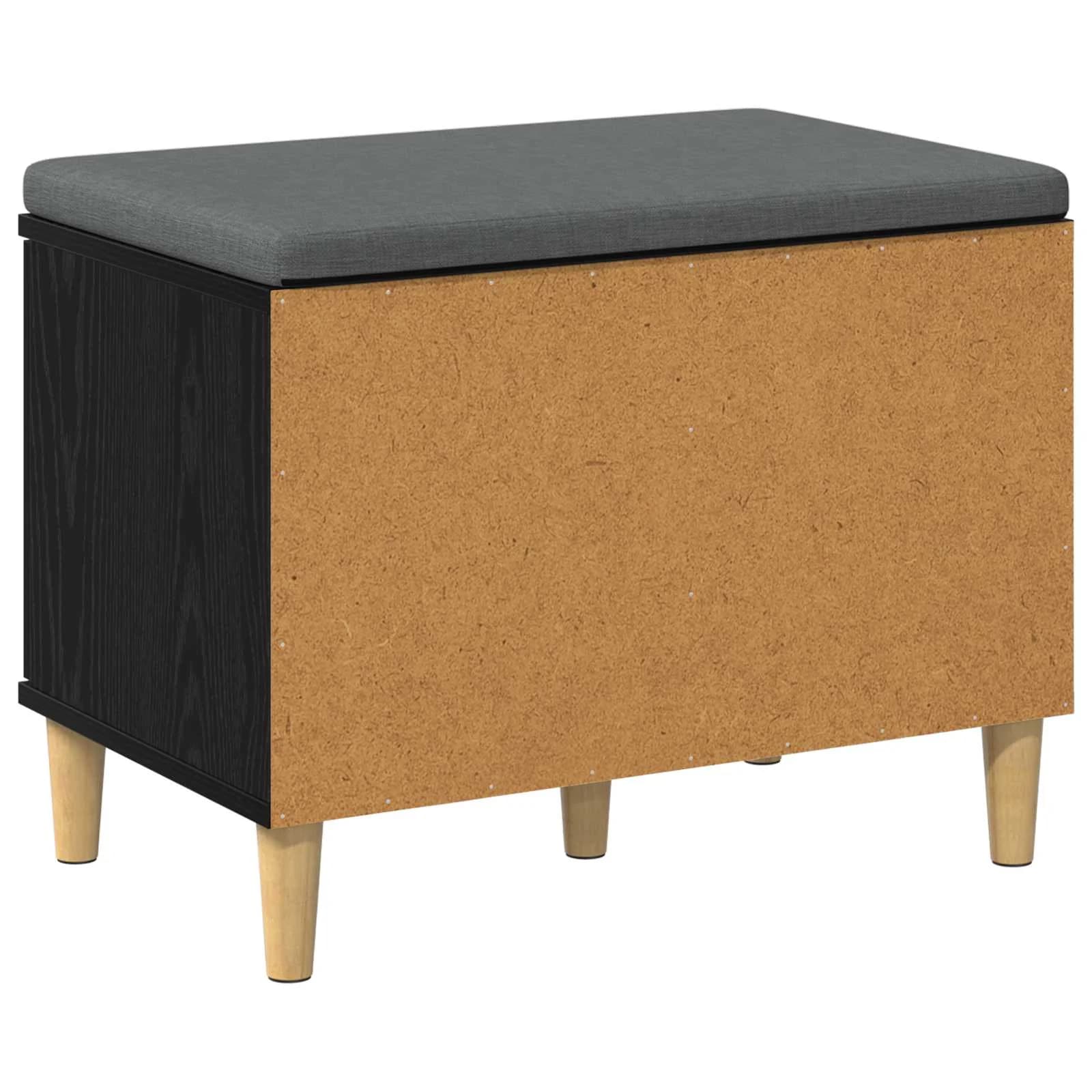 Haldna klop Črni Hrast 60 x 38 x 46 cm Oblikovan Les in Tkanina - slika 8