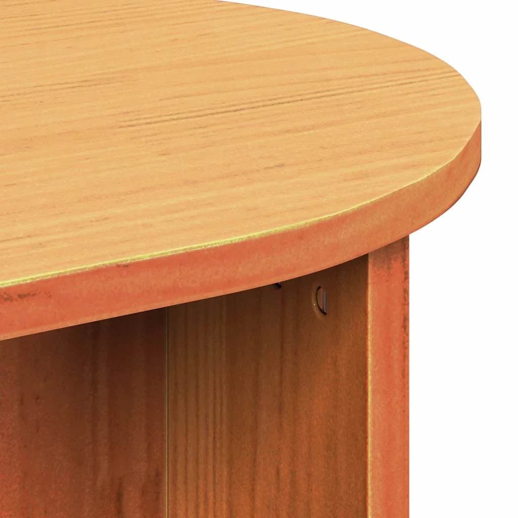 Klubska miza Voskast rjav 80 x 39,5 x 35 cm Trden borov les - slika 10