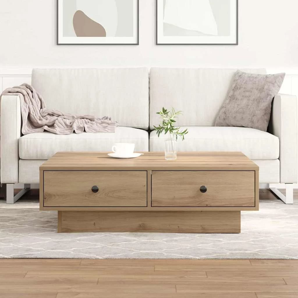 Klubska miza Umetni hrast 90 x 90 x 28 cm Inženirski les