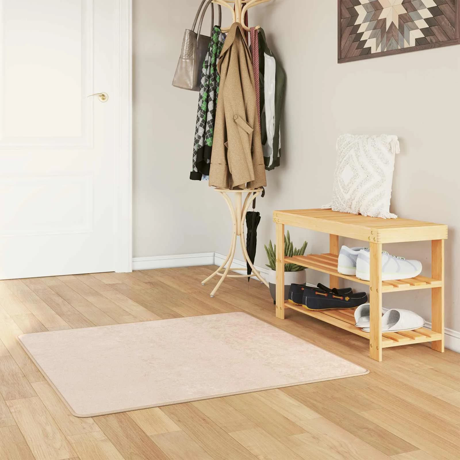 Preproga runner MARSA krema 100 x 100 cm Poliester in PVC