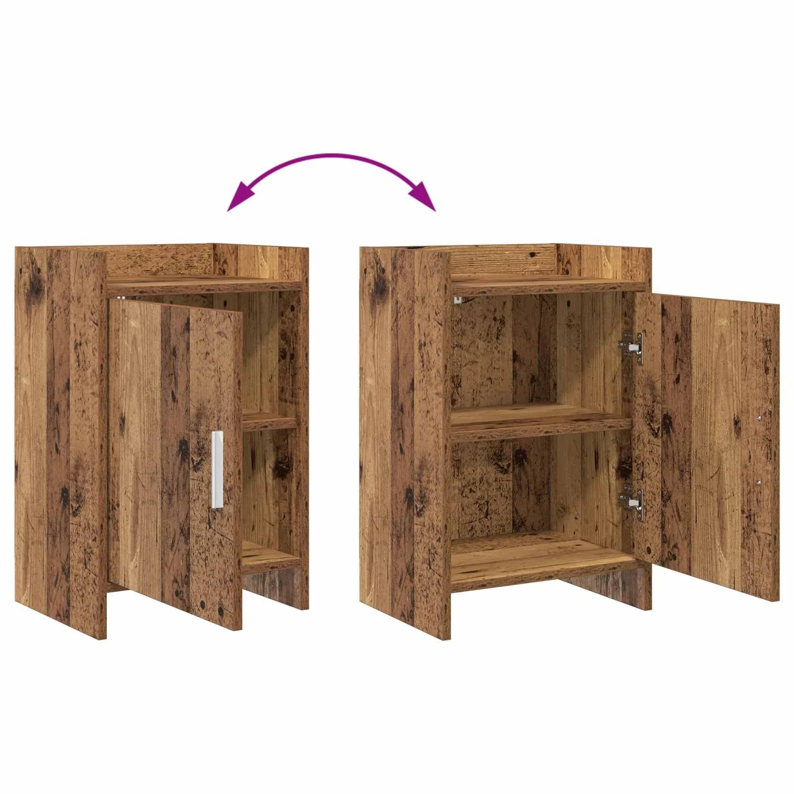 Posteljne mize 2 kos Star les 40 x 30 x 60 cm Inženirski les - slika 7