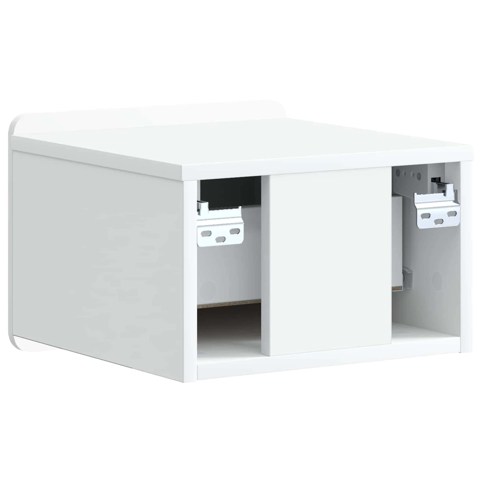 Stenski nočni omarici 2 kos Bela 33 x 34,5 x 24 cm - slika 9