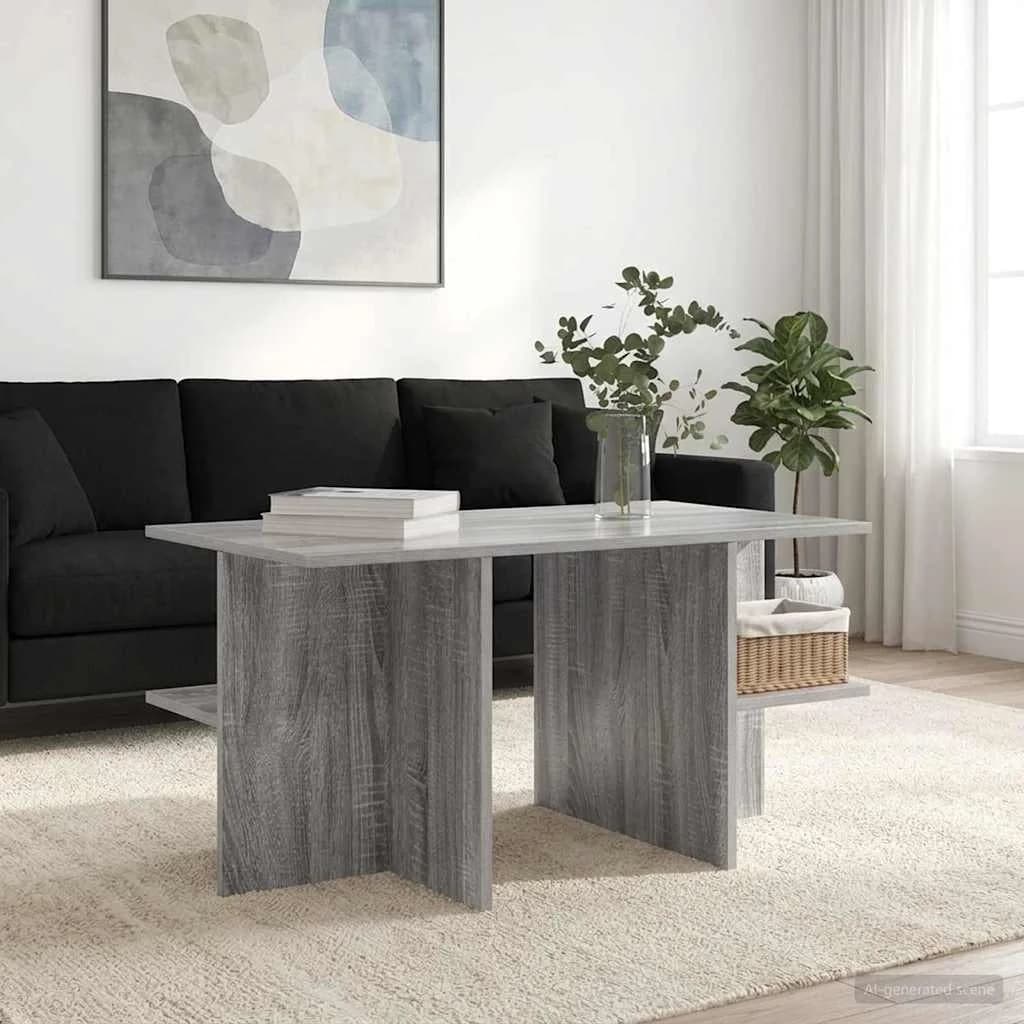Klubska miza Siva Sonoma 87 x 50 x 45 cm Konstruirano leseno