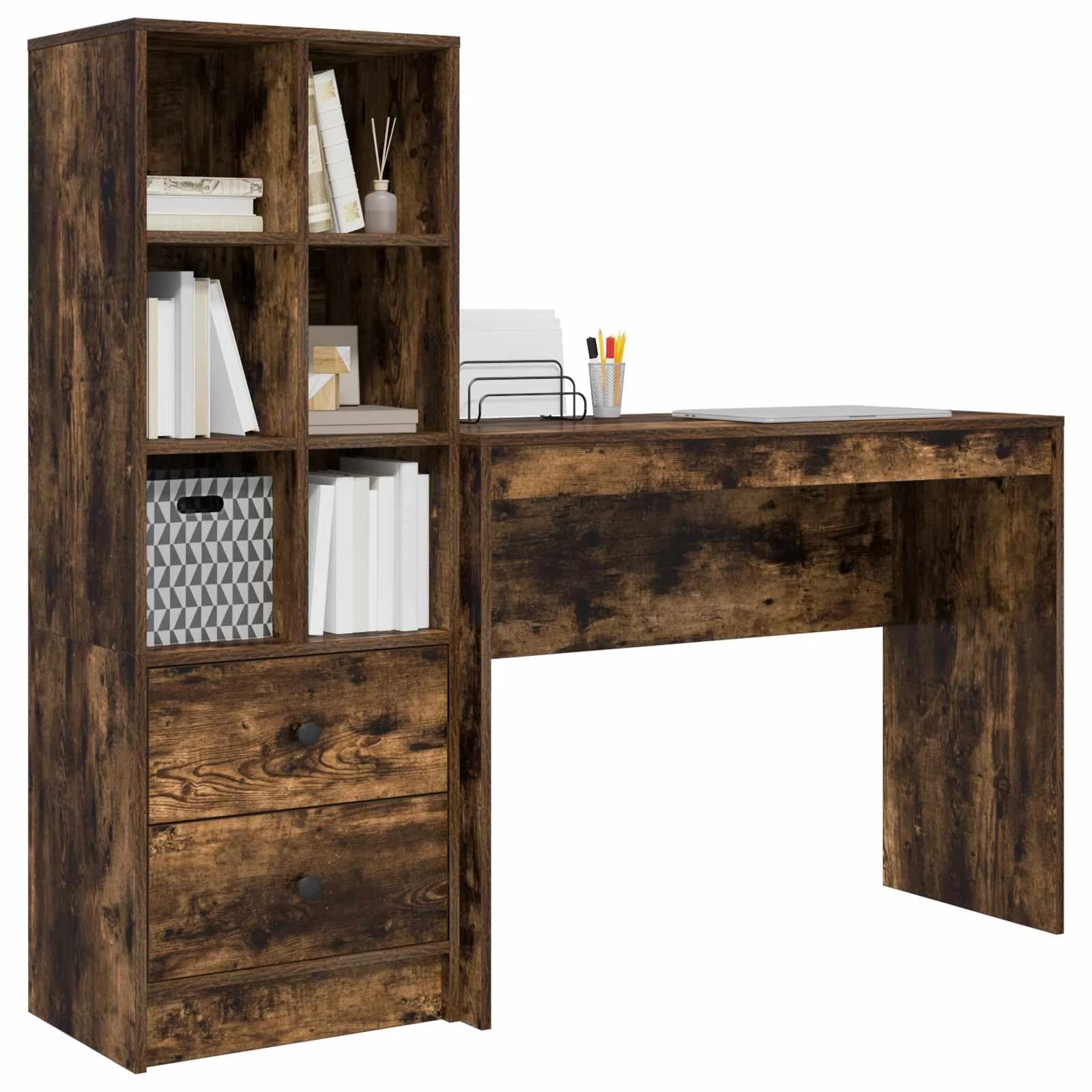 Miza Dimljeni oreh 145,5 x 40 x 127 cm 2 kos - slika 3