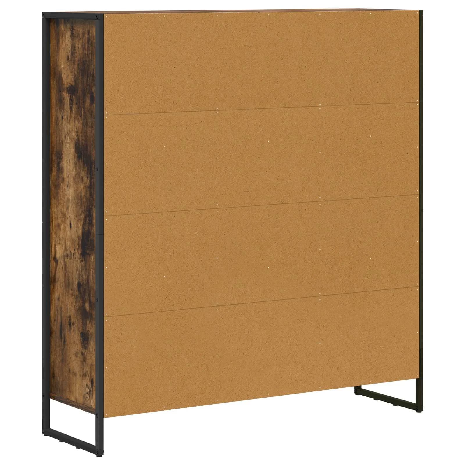 Knjigovni omar 99,5 x 30 x 108 cm Inženirski les Dimni hrast - slika 8