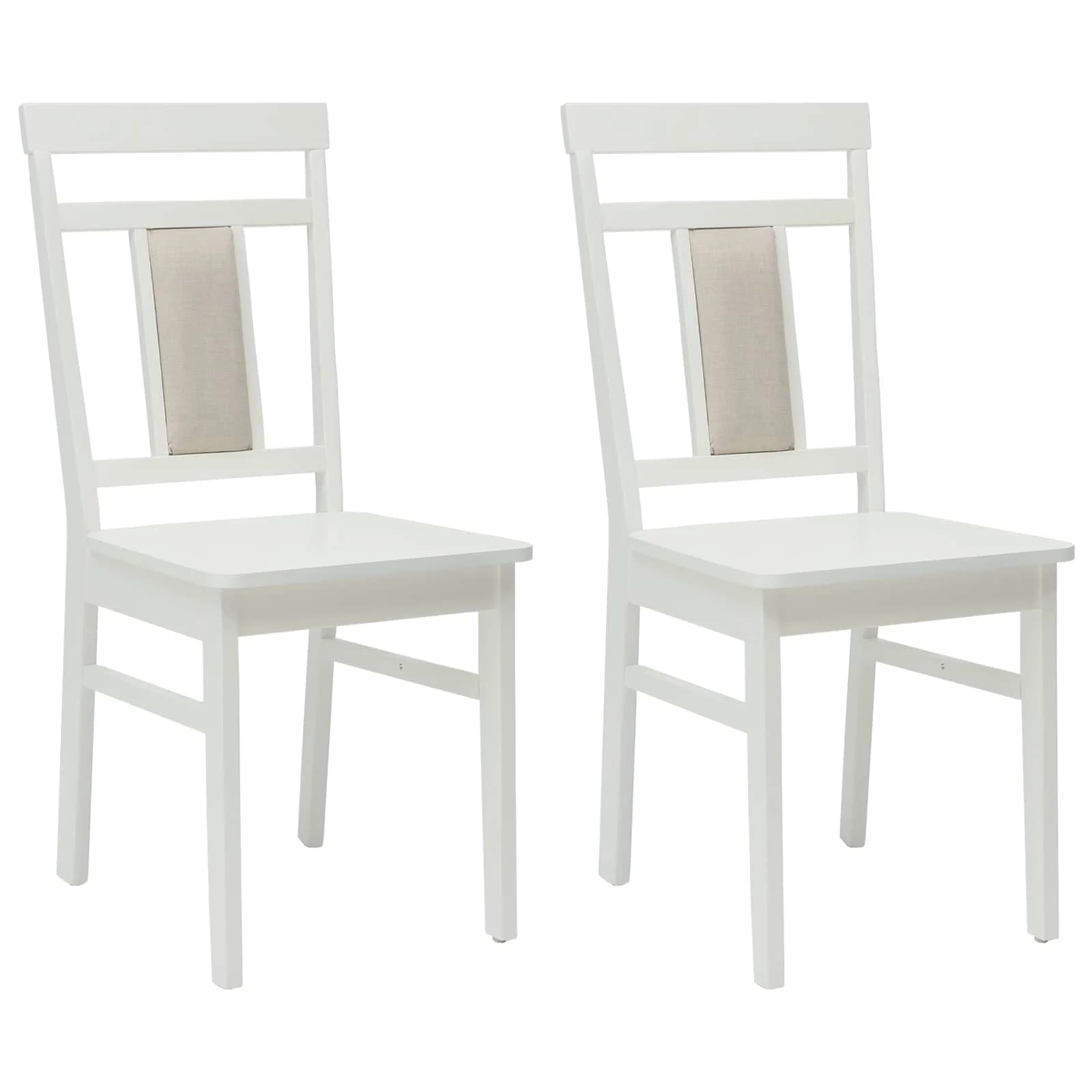 Jedilni stol 2 kos Masivno gumovo les Bela 36 x 44,5 x 91,5 cm - slika 2
