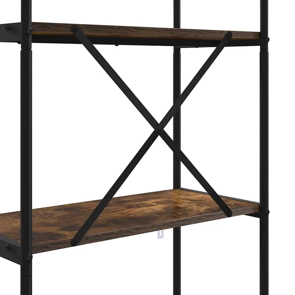 Knjižna polica 4 nivojev 80 x 30 x 146 cm Inženirski les - slika 9