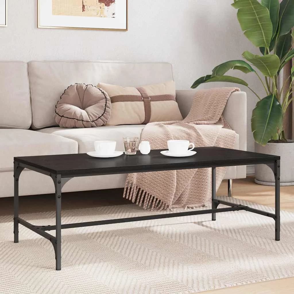Klubska miza Črna Orehovina 100 x 50 x 35 cm Inženirski les - slika 4