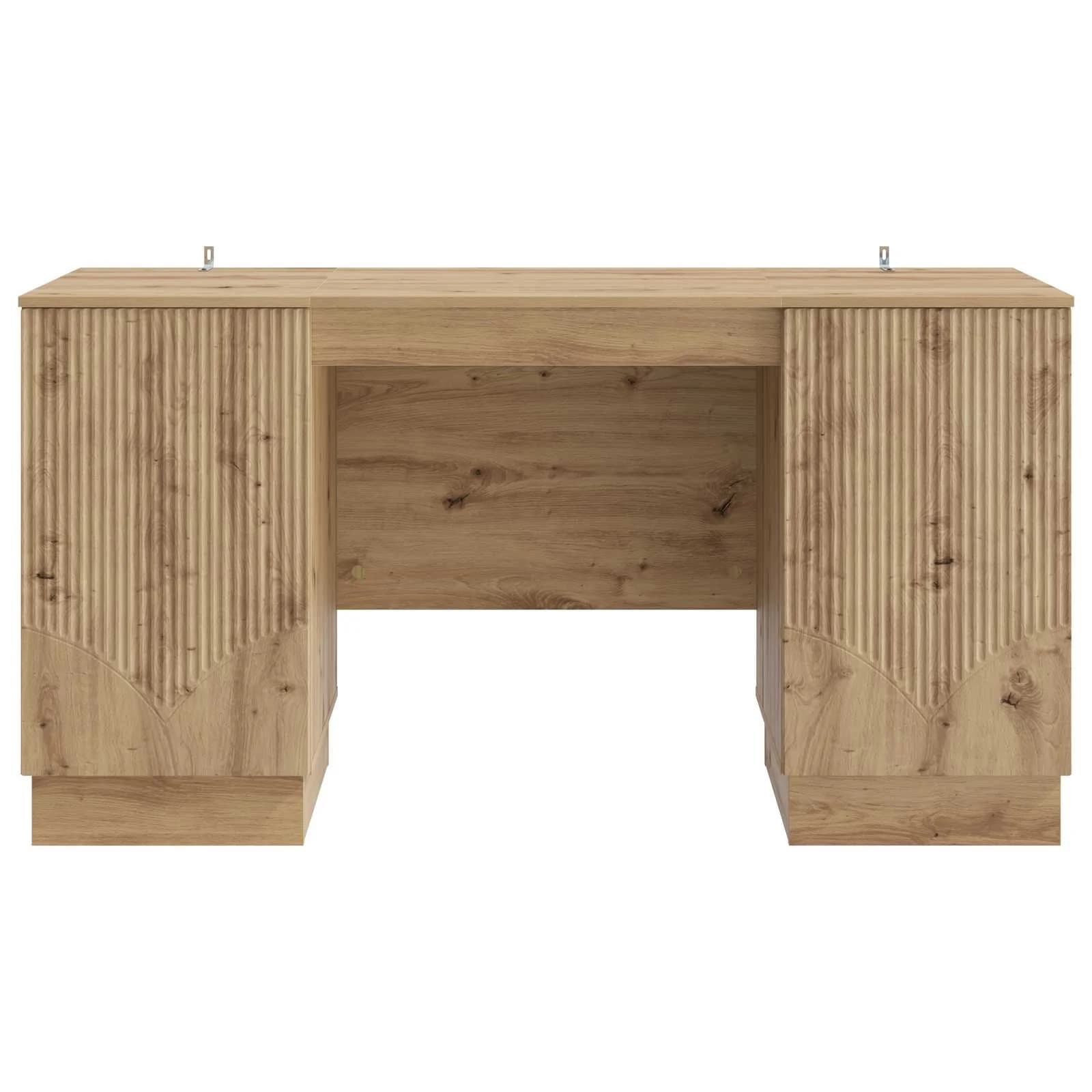 Miza Artisan hrast Inženirski les 142,5 x 50 x 75 cm - slika 5