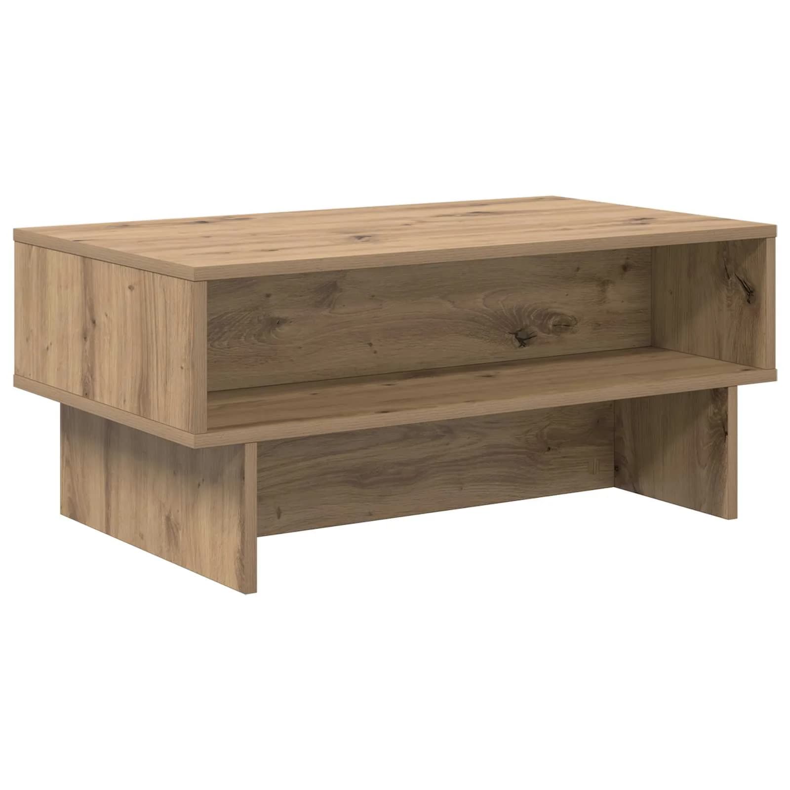 Klubska miza Umetni hrast 80 x 46 x 35 cm Inženirski les - slika 7